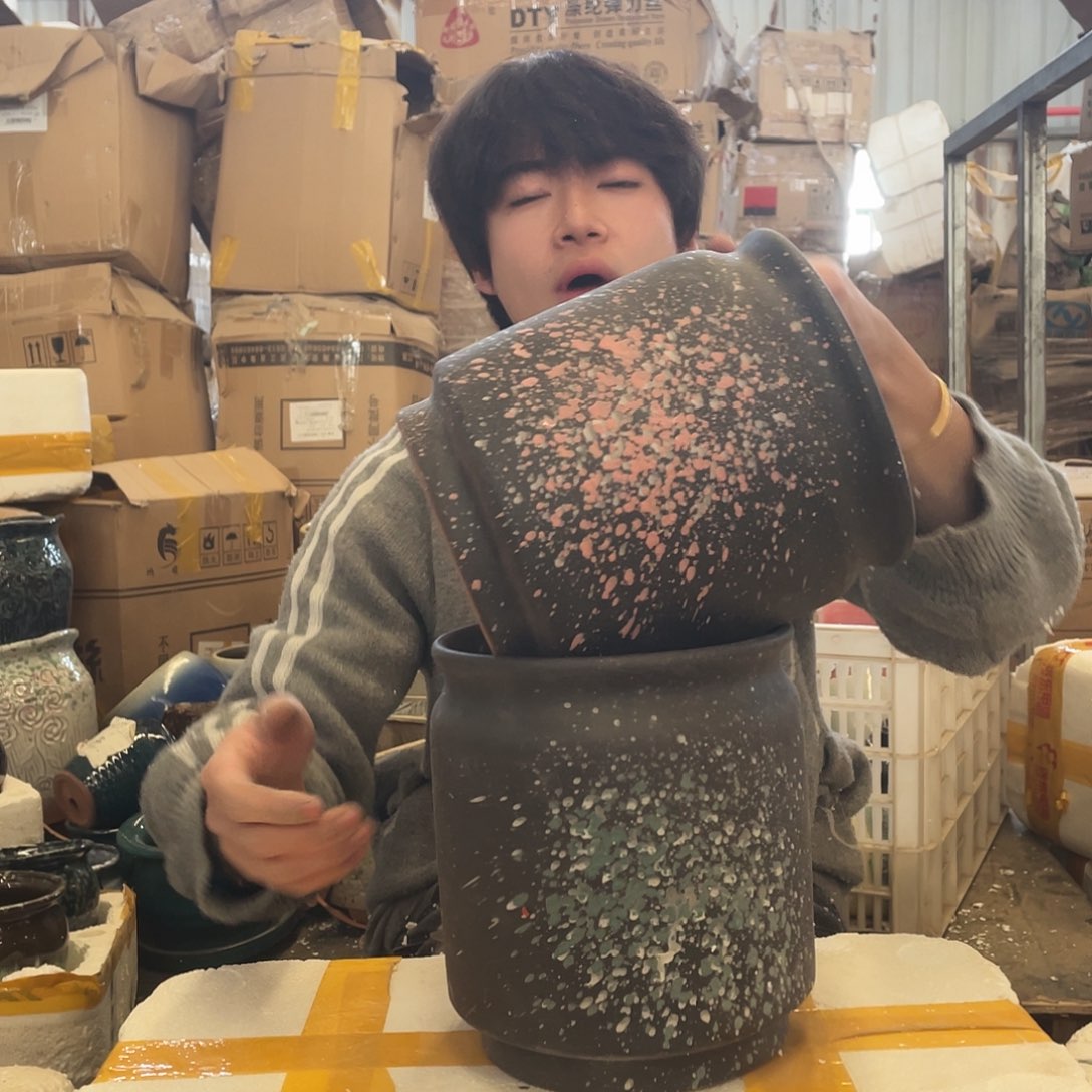 红陶宜兴紫砂花盆