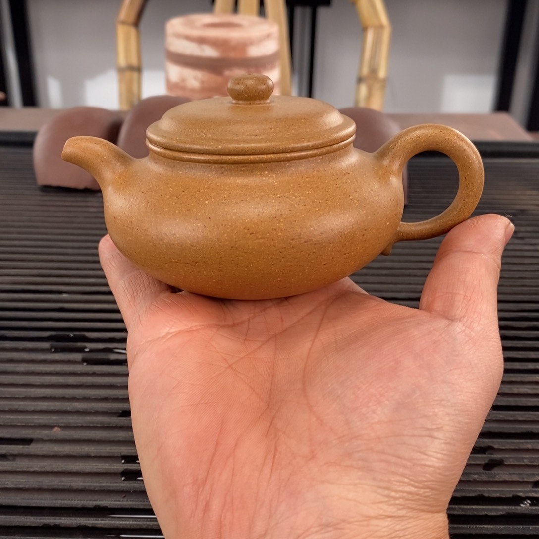 紫砂茶壶黄金段仿古容量190CC