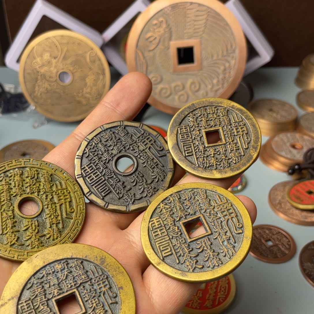 铜现代仿制工艺文创铜币 