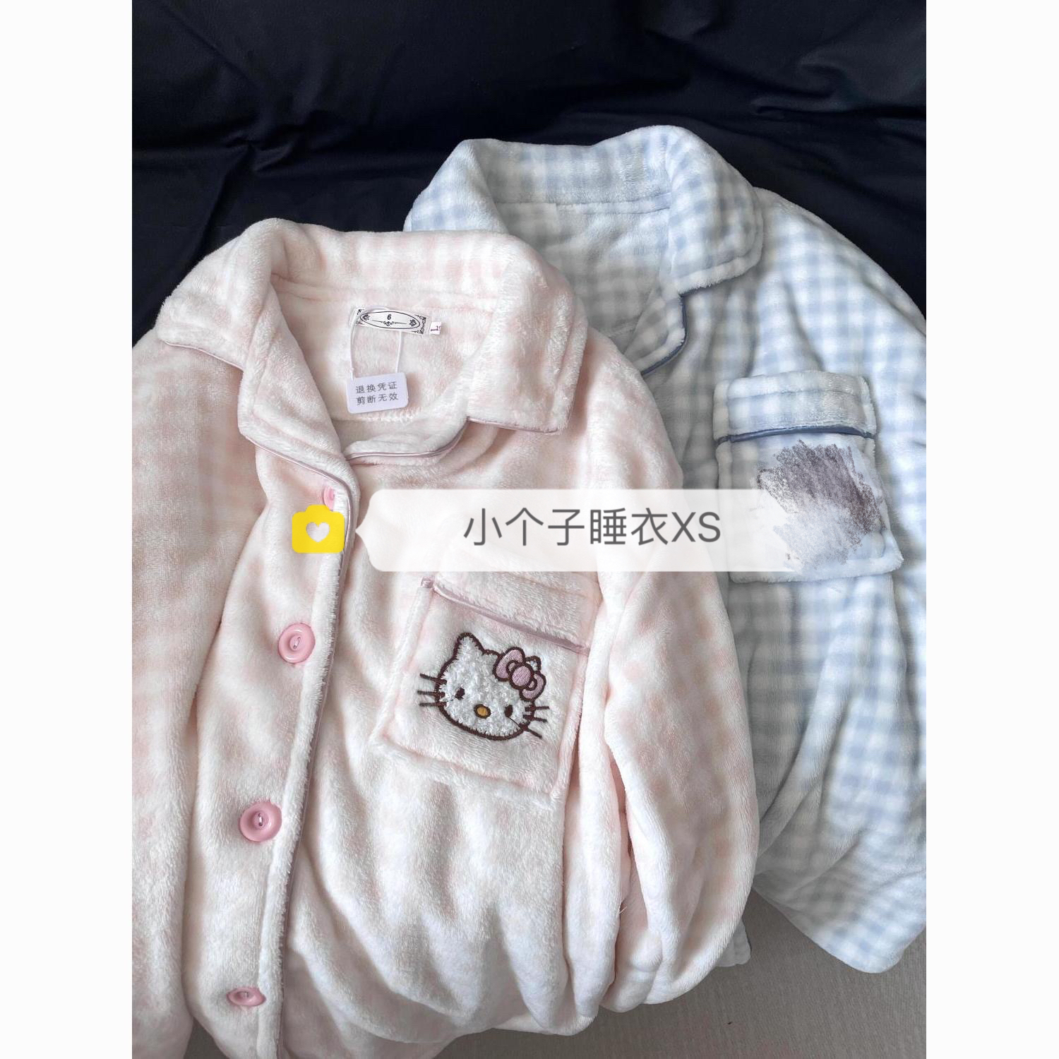 KT猫珊瑚绒新款睡衣女秋冬季法兰绒甜美学生加绒加厚保暖家居服