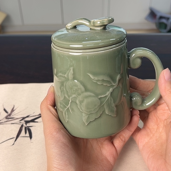 龙泉云间青瓷小米茶器