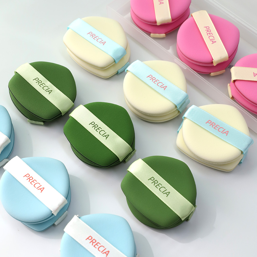 PRECIA荔枝海盐气垫粉扑抹茶元气粉湿水变大细腻海绵化妆服帖加厚