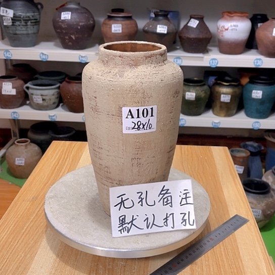 红陶手工制作工艺花盆