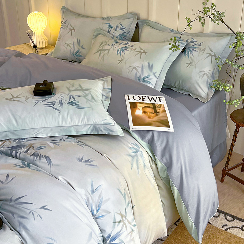 120支高端新疆长绒棉四件套100%纯棉全棉单双人床单被套床上用品