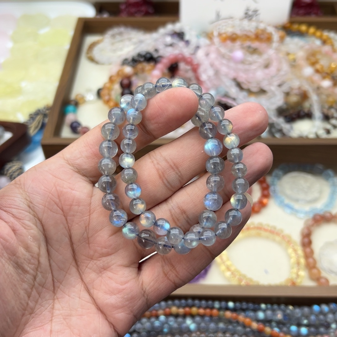 水晶手链未镶嵌两条灰月光