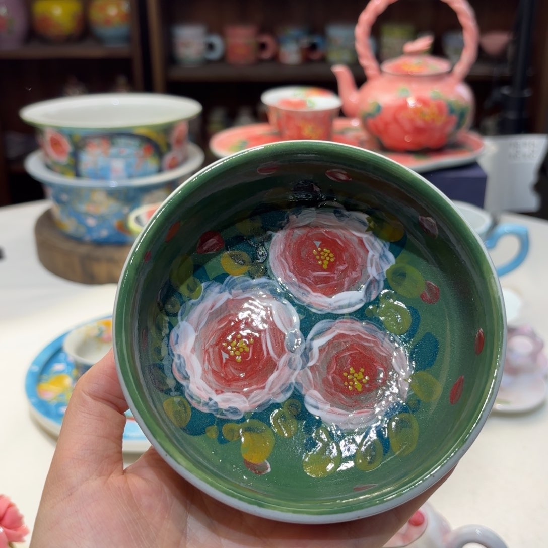 景德镇手绘高温釉下彩陶瓷茶具