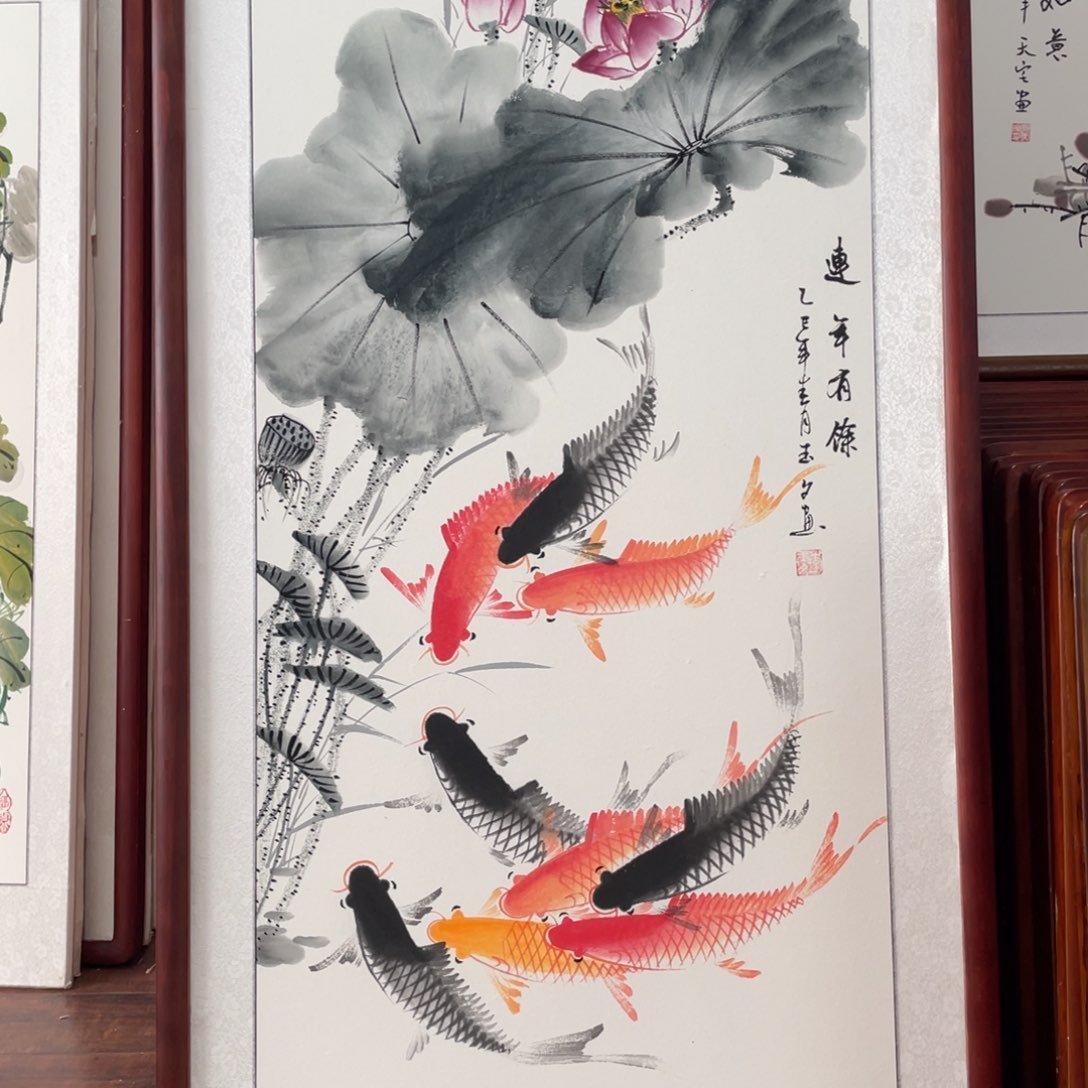 国画带框尺寸63*123厘米