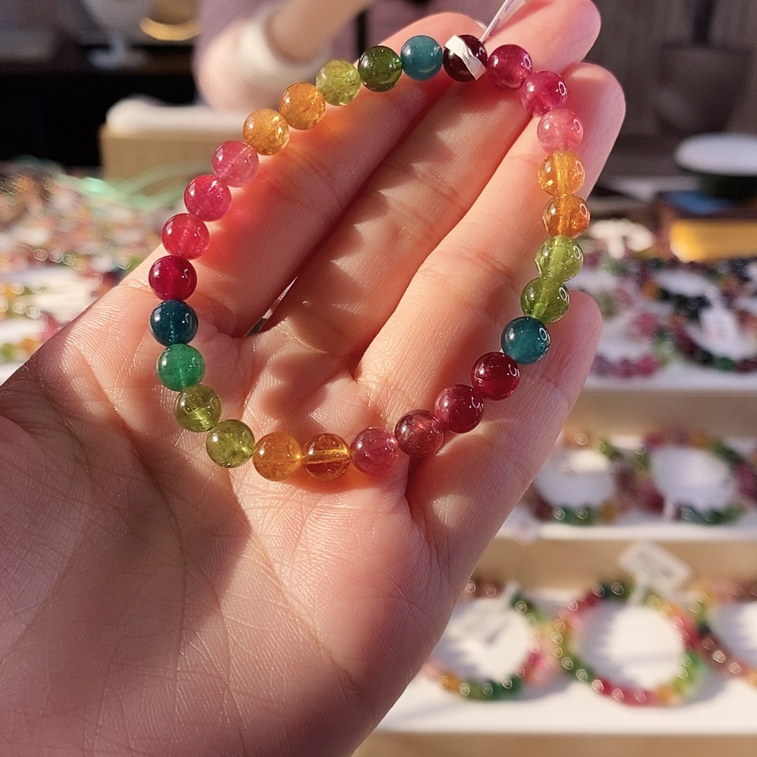 碧玺手串未镶嵌G2615065单圈颜色微差