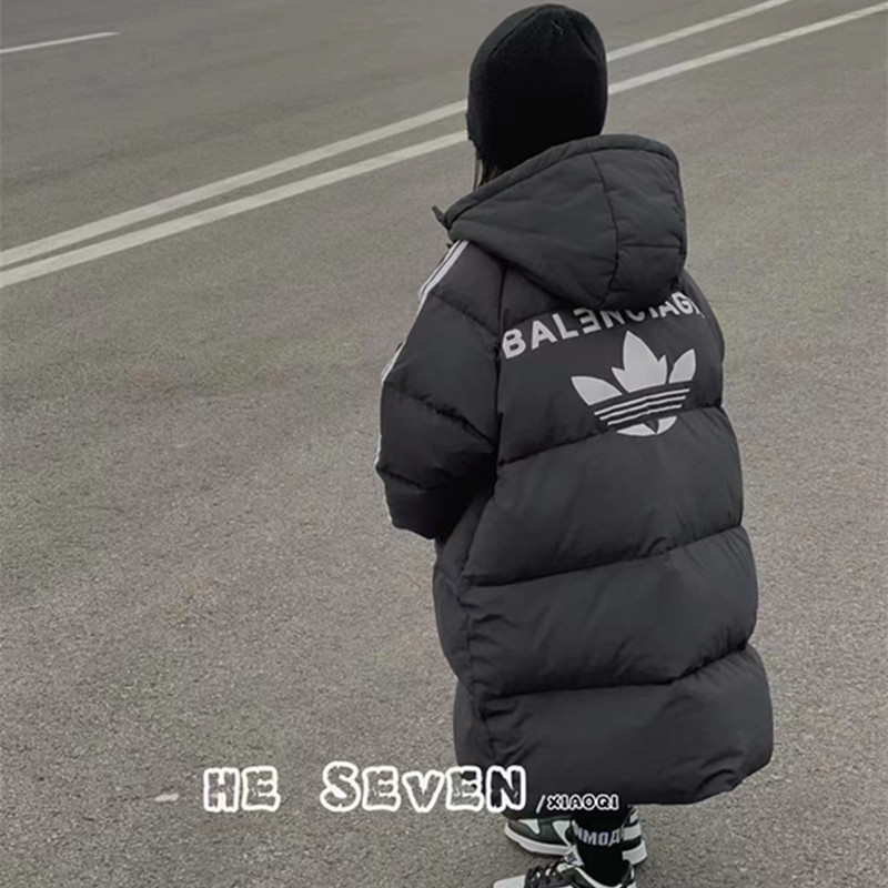 韩国新款童装2025秋冬儿童中大童白鸭绒长款加厚羽绒服外套潮