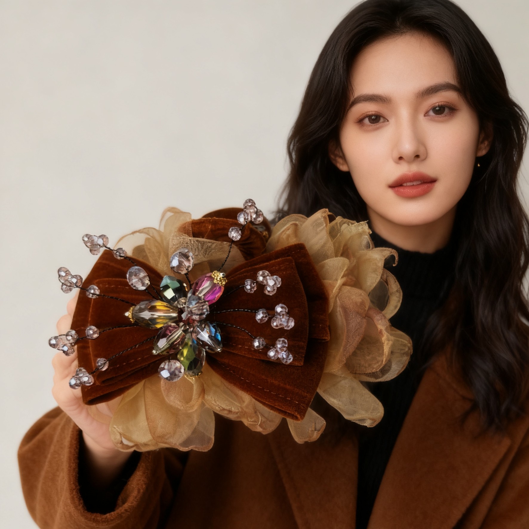 合金项链 A8233编号紫莹轻奢发饰蝴蝶结大抓