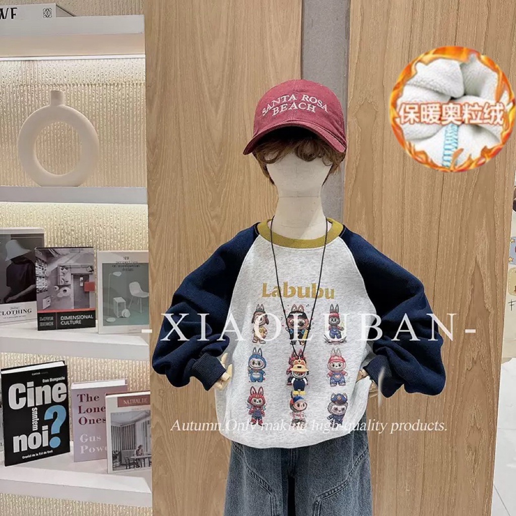 2025秋冬季新款韩版童装卫衣男女童卡通上衣可爱潮范儿童秋装