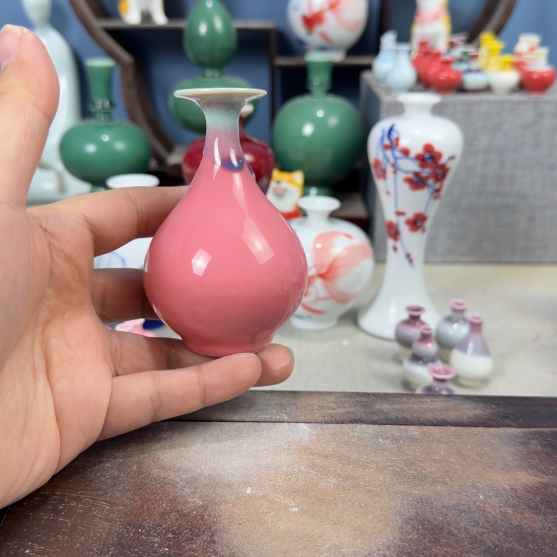 陶瓷手工小花器摆件