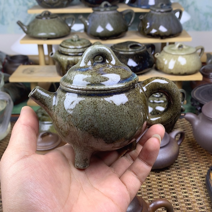 禹***橙茶壶紫砂裸烧窑宝