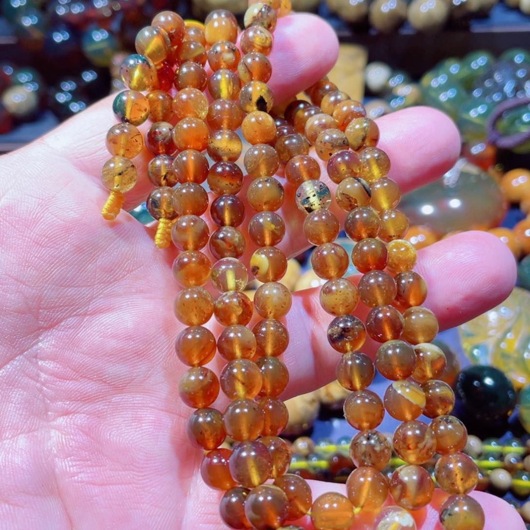 未镶嵌琥珀手链天然