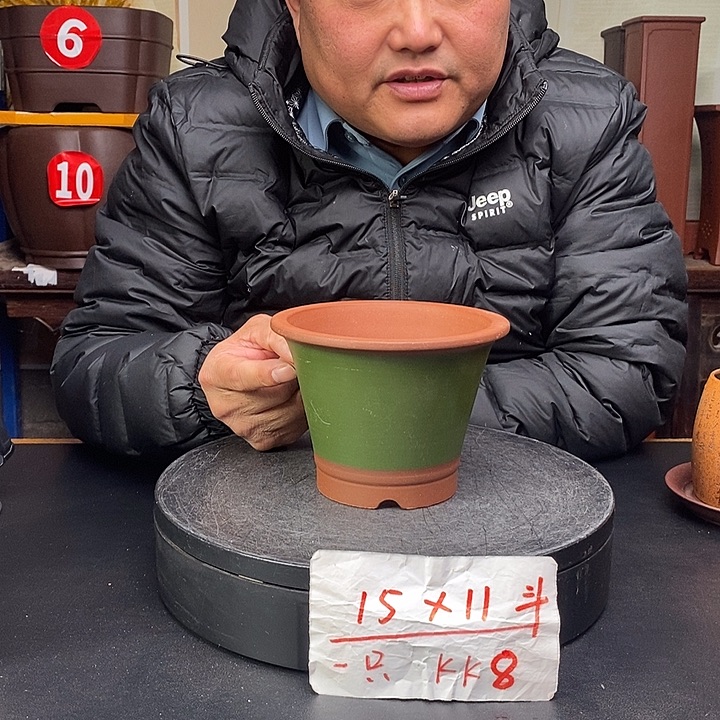紫砂花盆货号一只KK8