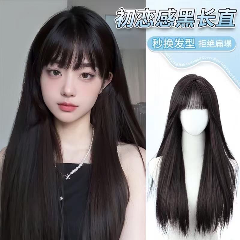 嗨~18摩玩具仿真八字刘海假发女片头顶真发补发