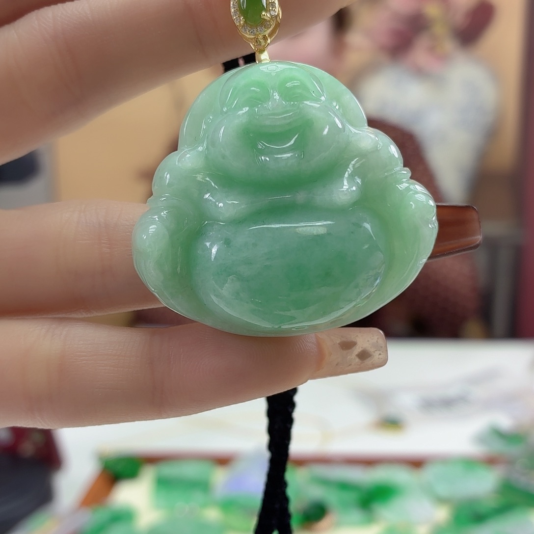 翡翠银S925镶嵌颈饰翡翠