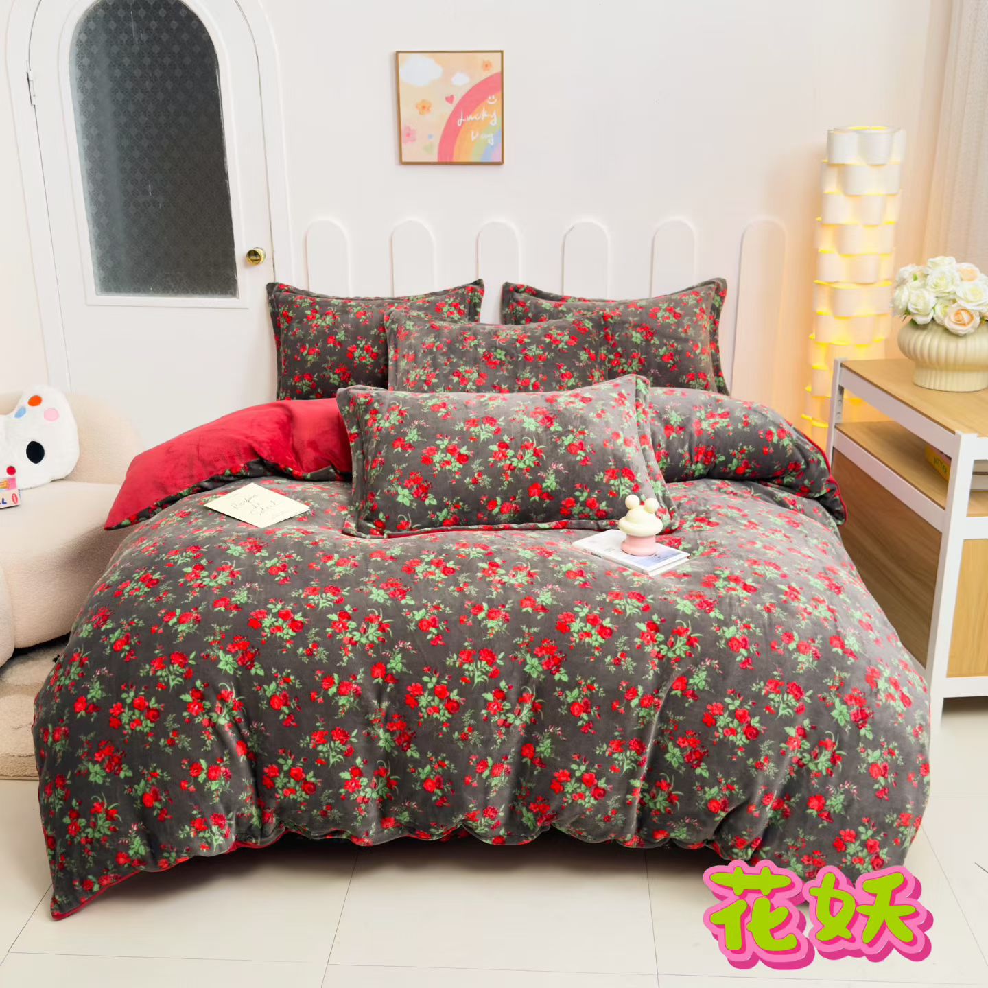 冬季牛奶绒四件套加厚保暖被套床单尾货【听清主播介绍拍】