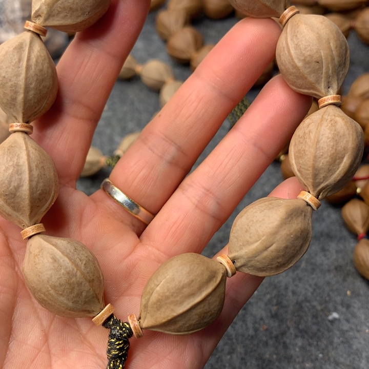 土***豆橄榄核手串/手链广东梅林铁核19*26