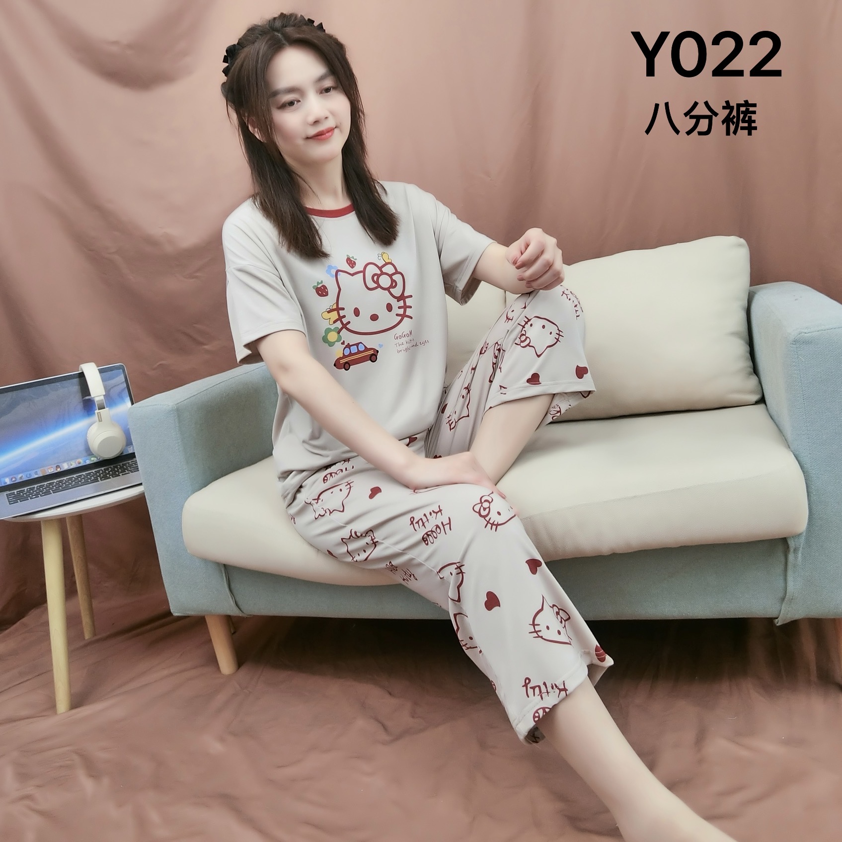 【草莓kitty 】冰爽莫代尔！！睡衣女款爆款2025新款夏季家居服可外穿