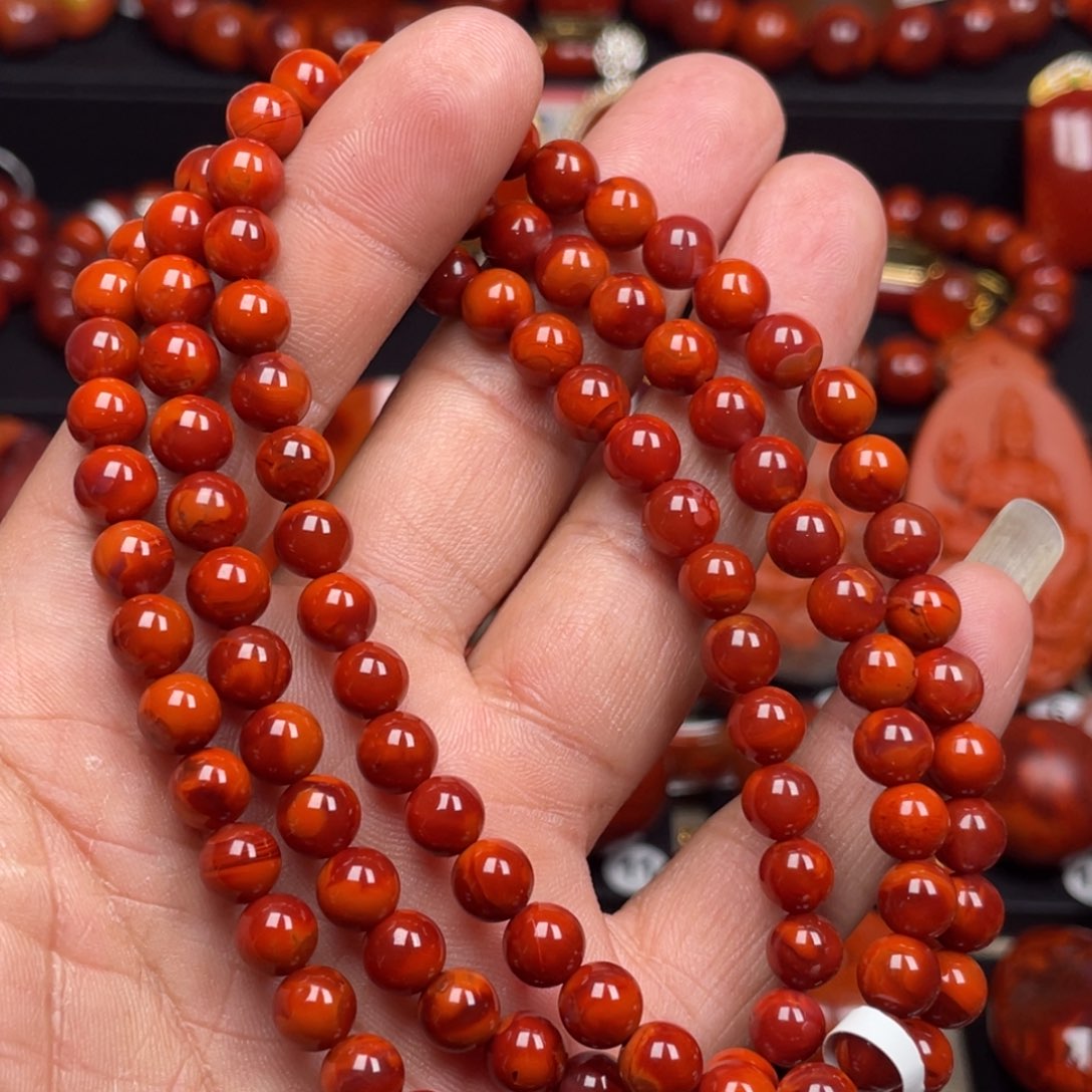 南红玛瑙珠宝奇石未镶嵌多圈6