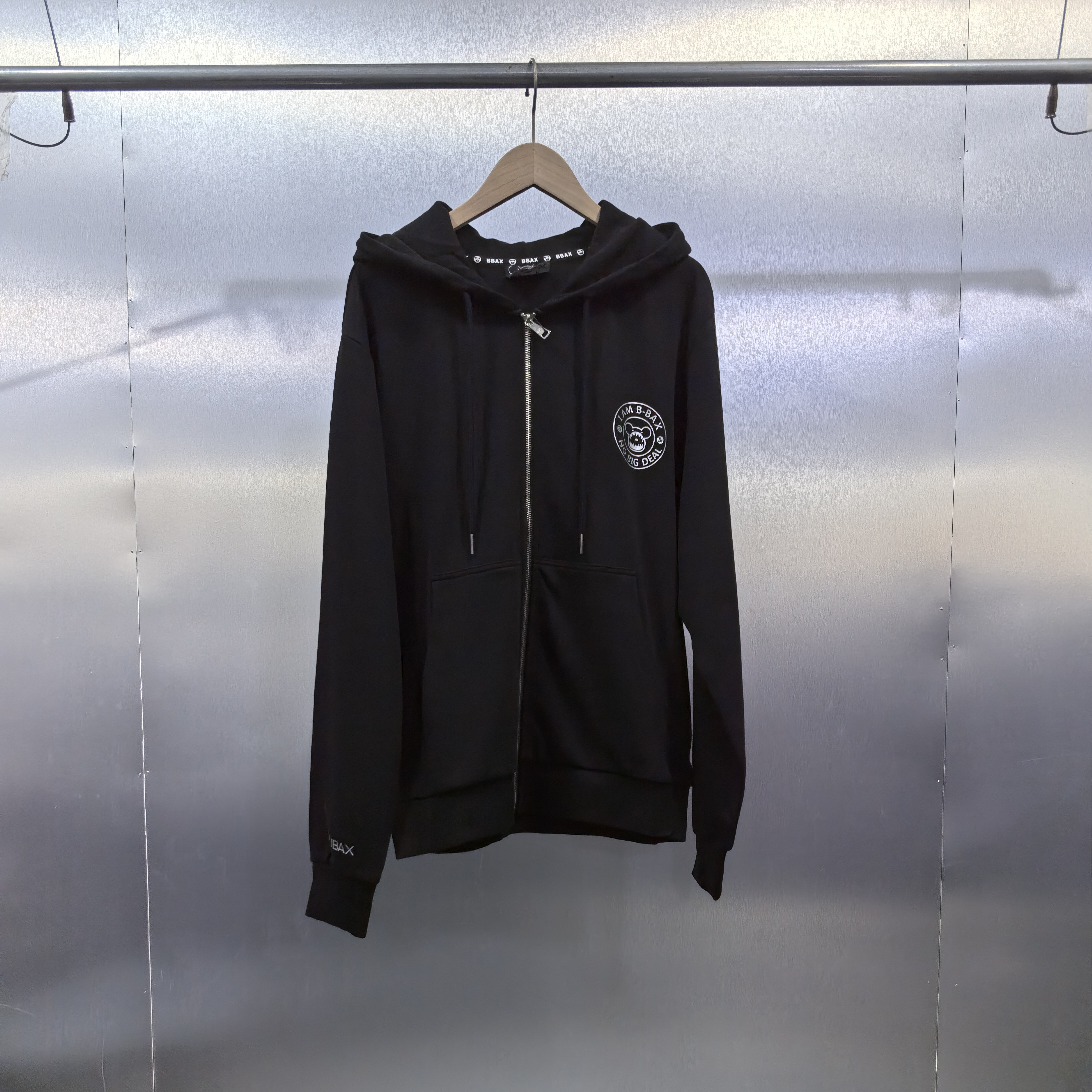 T08-111468-BBA春秋款时尚简约经典宽松连帽拉链款卫衣