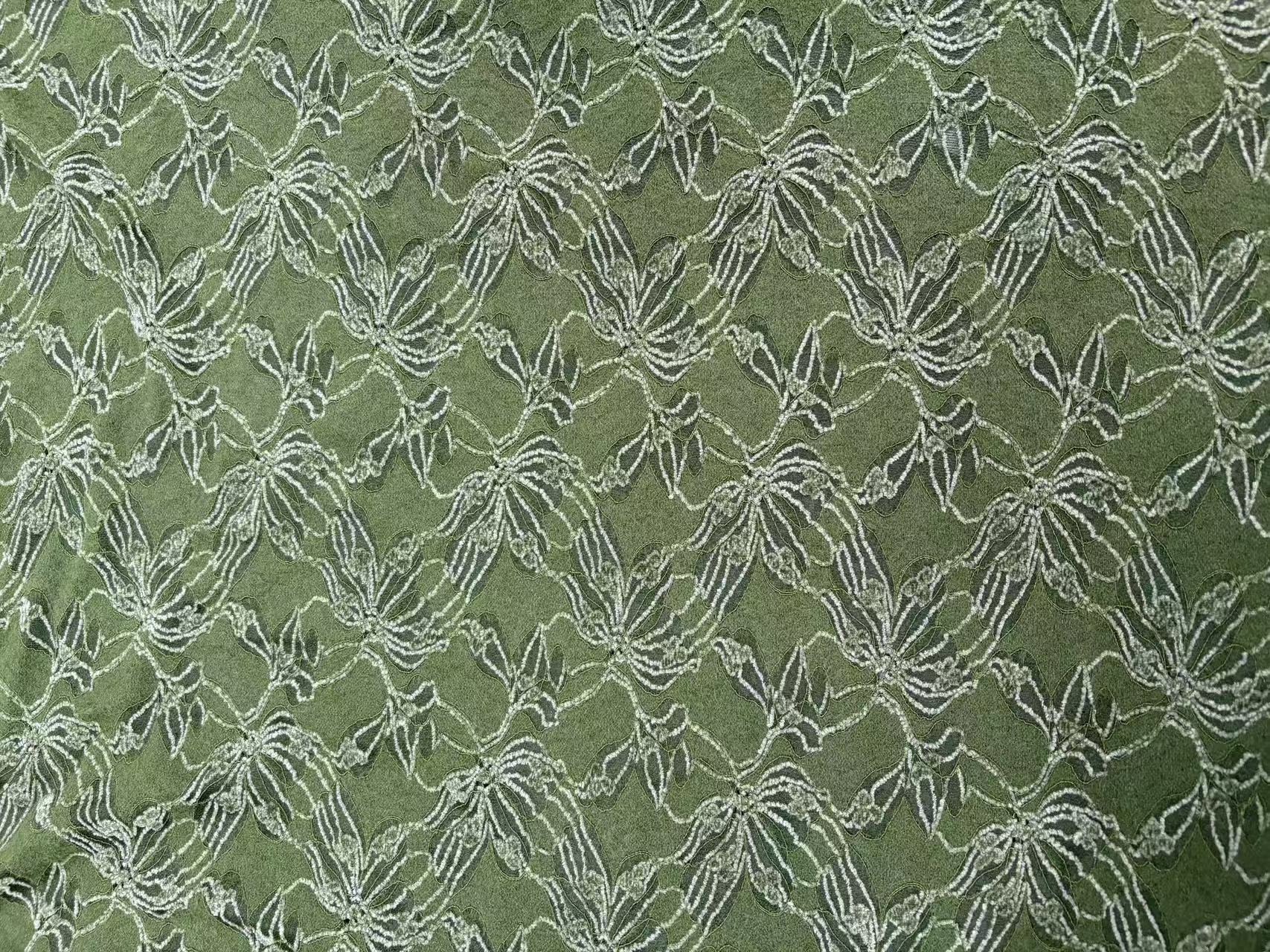 秋冬新款加绒加厚蕾丝适合毛衣打底衫面料1201