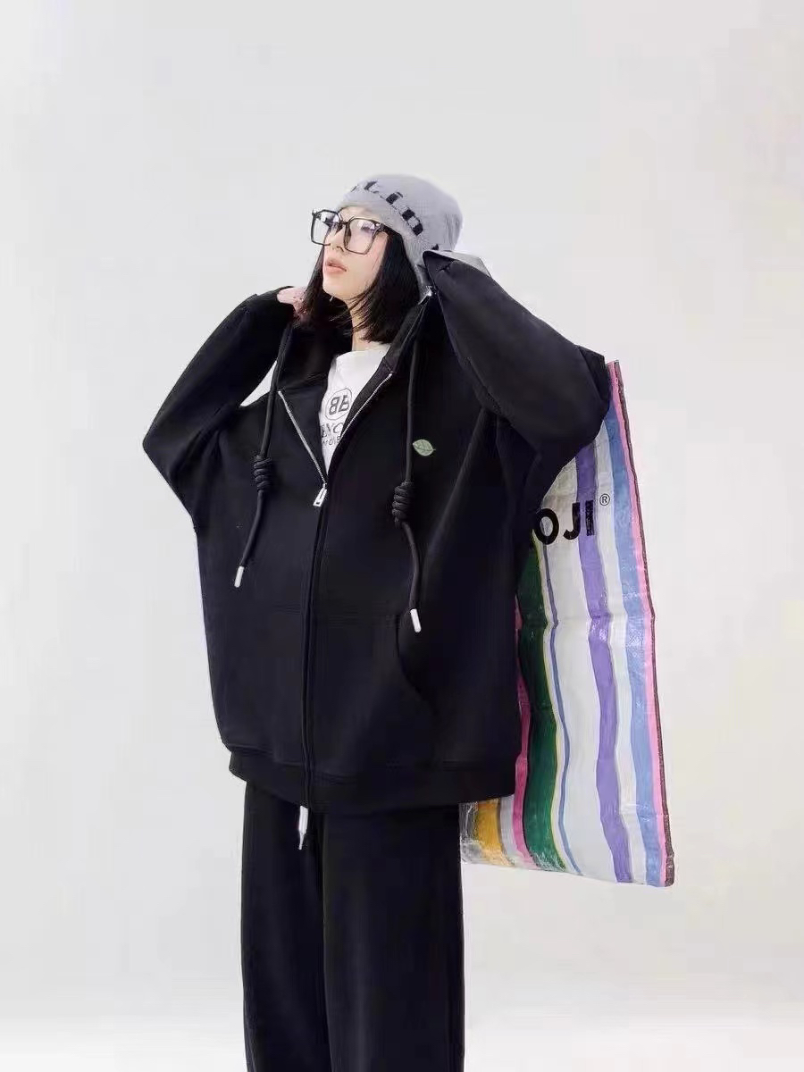 极简风净版不起球秋季女连帽卫衣女装带帽上衣