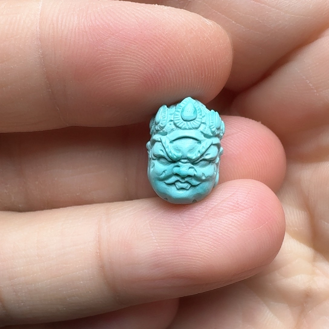 绿松石黄财神未镶嵌