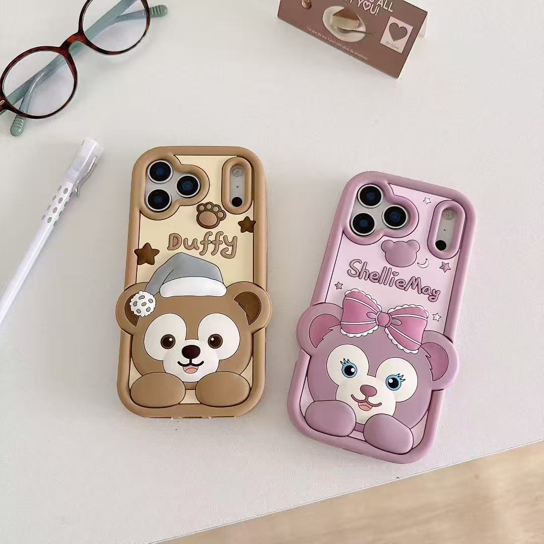 卡通可爱达菲熊雪莉玫iPhone17苹果16适用13/14pro max手机壳套11