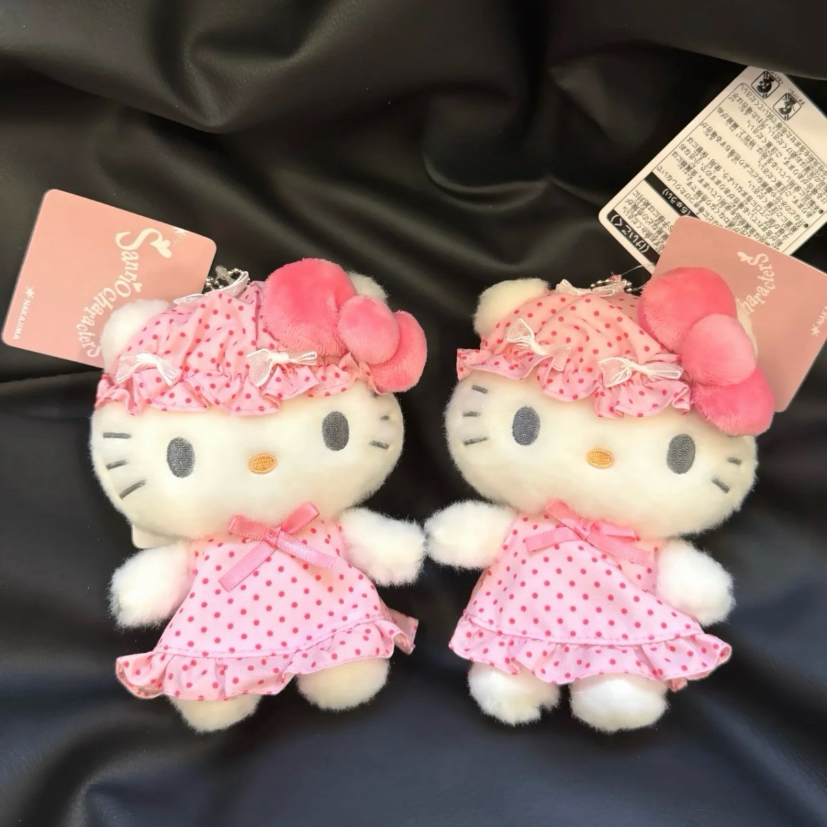 【宝藏库】粉嫩嗲妹眼罩波点睡衣kitty挂件包挂