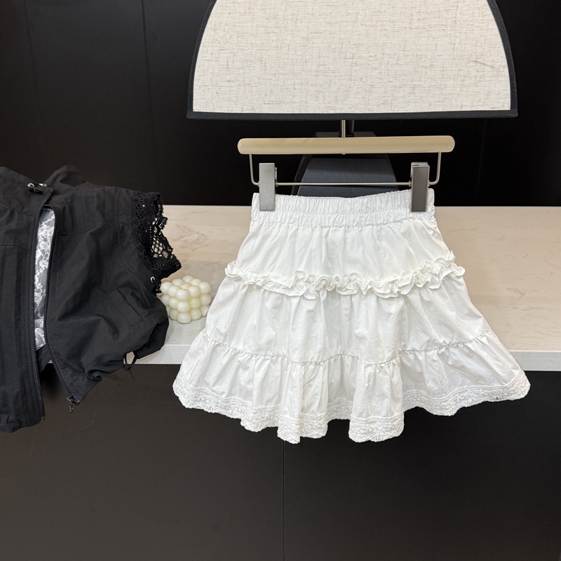 【现货】leomama女童纯色半身裙夏季中大童洋气蛋糕蓬蓬短裙A字裙潮