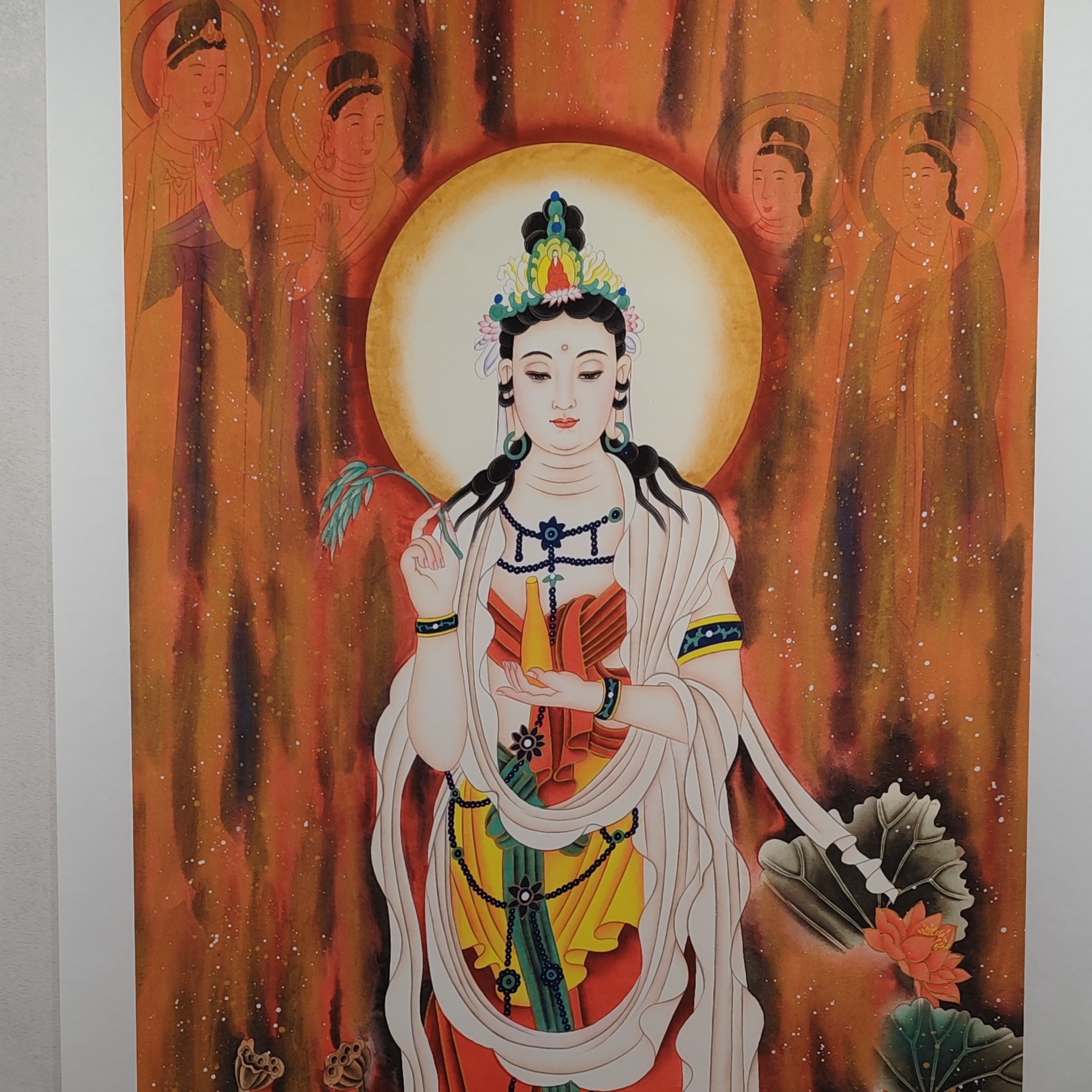 李老师敦煌系列观世音菩萨作品65*130