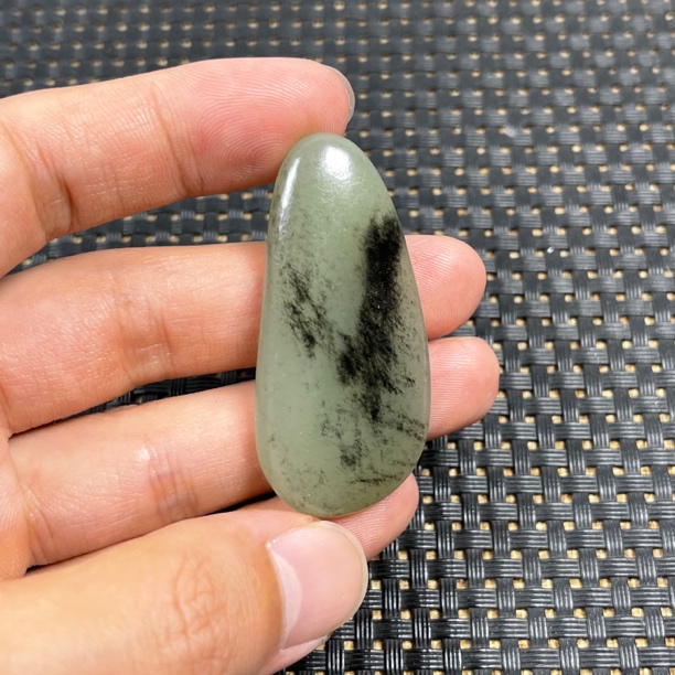 和田玉福豆吊坠原石籽玉油库料青白玉挂件型好老熟油润车挂项坠润