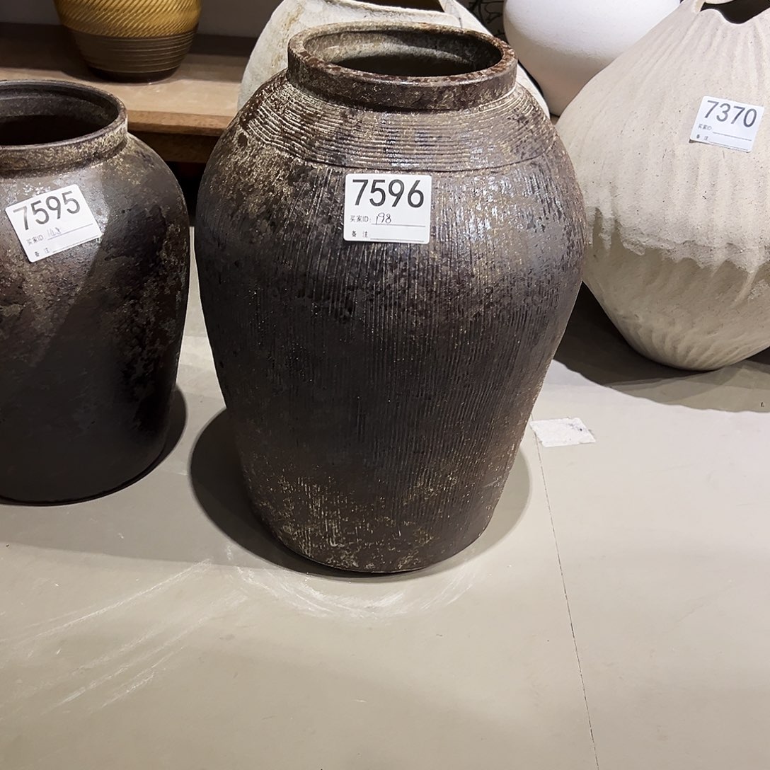 瓶7596高37口12陶瓷花瓶无孔