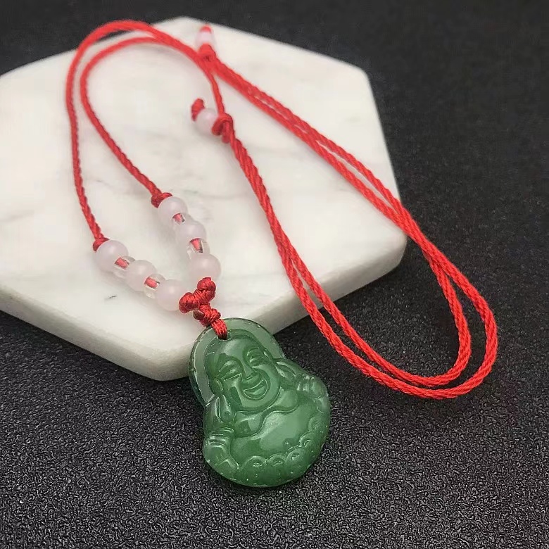 【聪聪珠宝】20393-绿佛公吊坠-赠绳