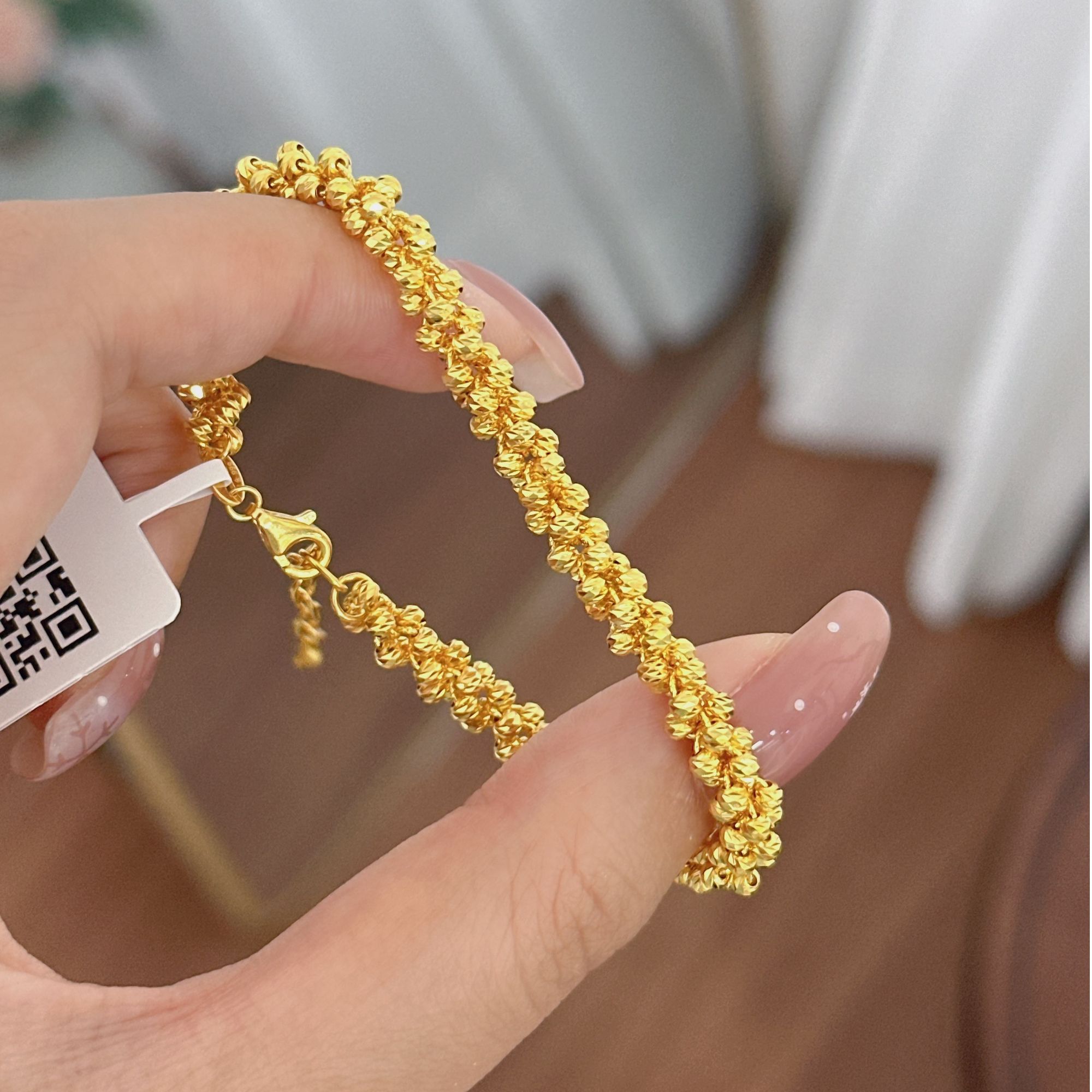 韵祺珠宝足金999硕果累累黄金手链