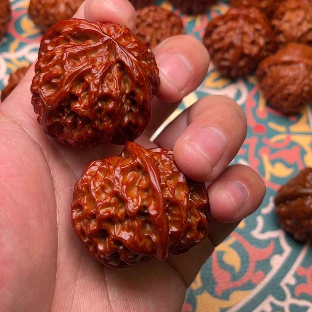 文玩核桃把件@**T005苹果园