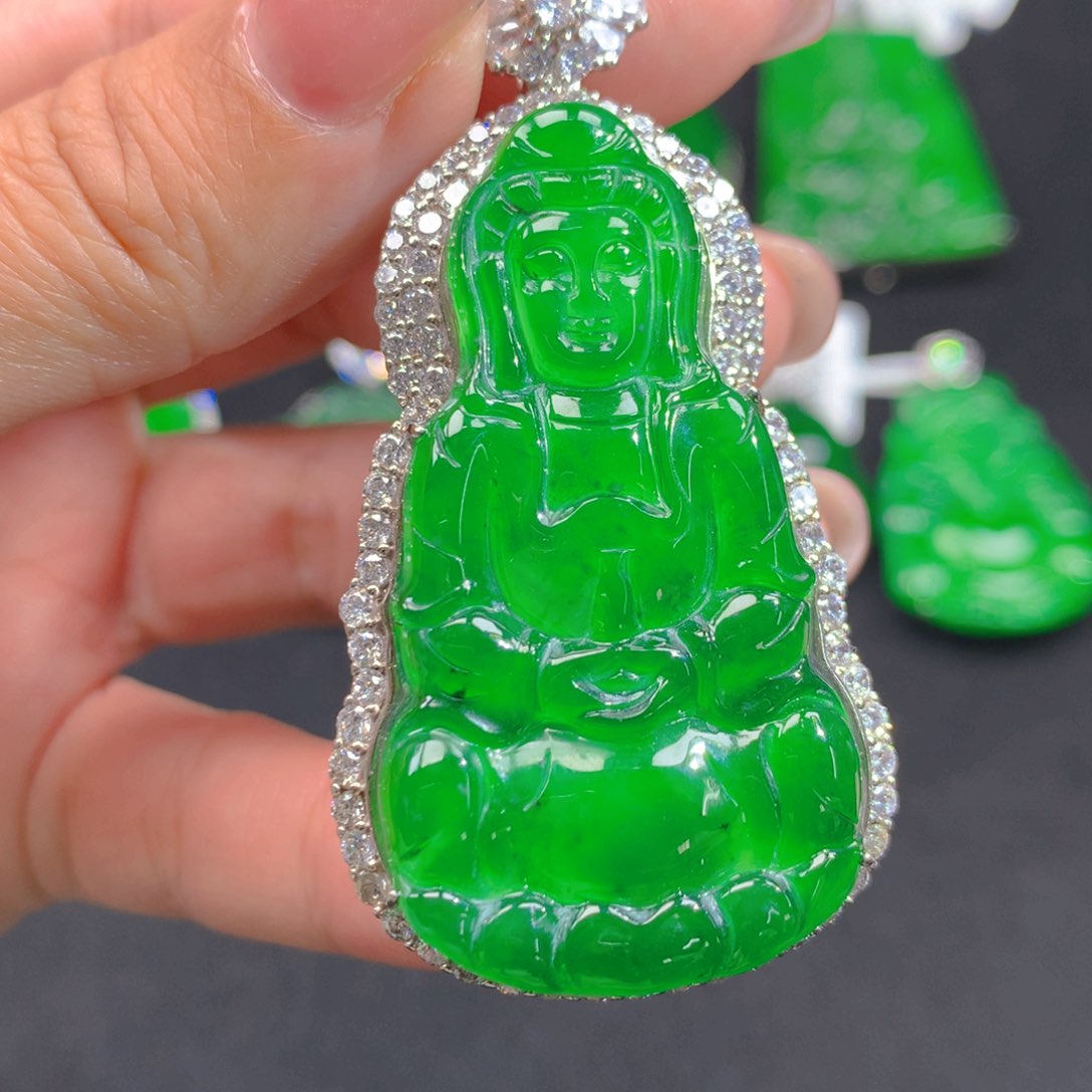 翡翠颈饰银S925镶嵌1111111111