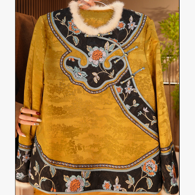 【金织宋锦】刺绣新中式外套女老钱风2025d81765关关-大女王仓