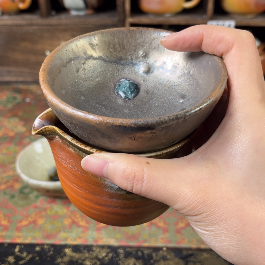 摆件R****人柴烧茶器公道杯