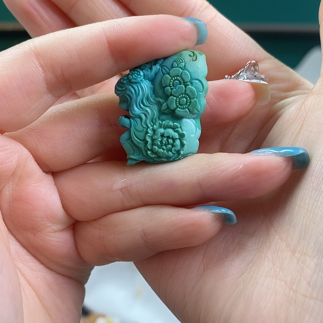 绿松石珠宝奇石未镶嵌芳****9