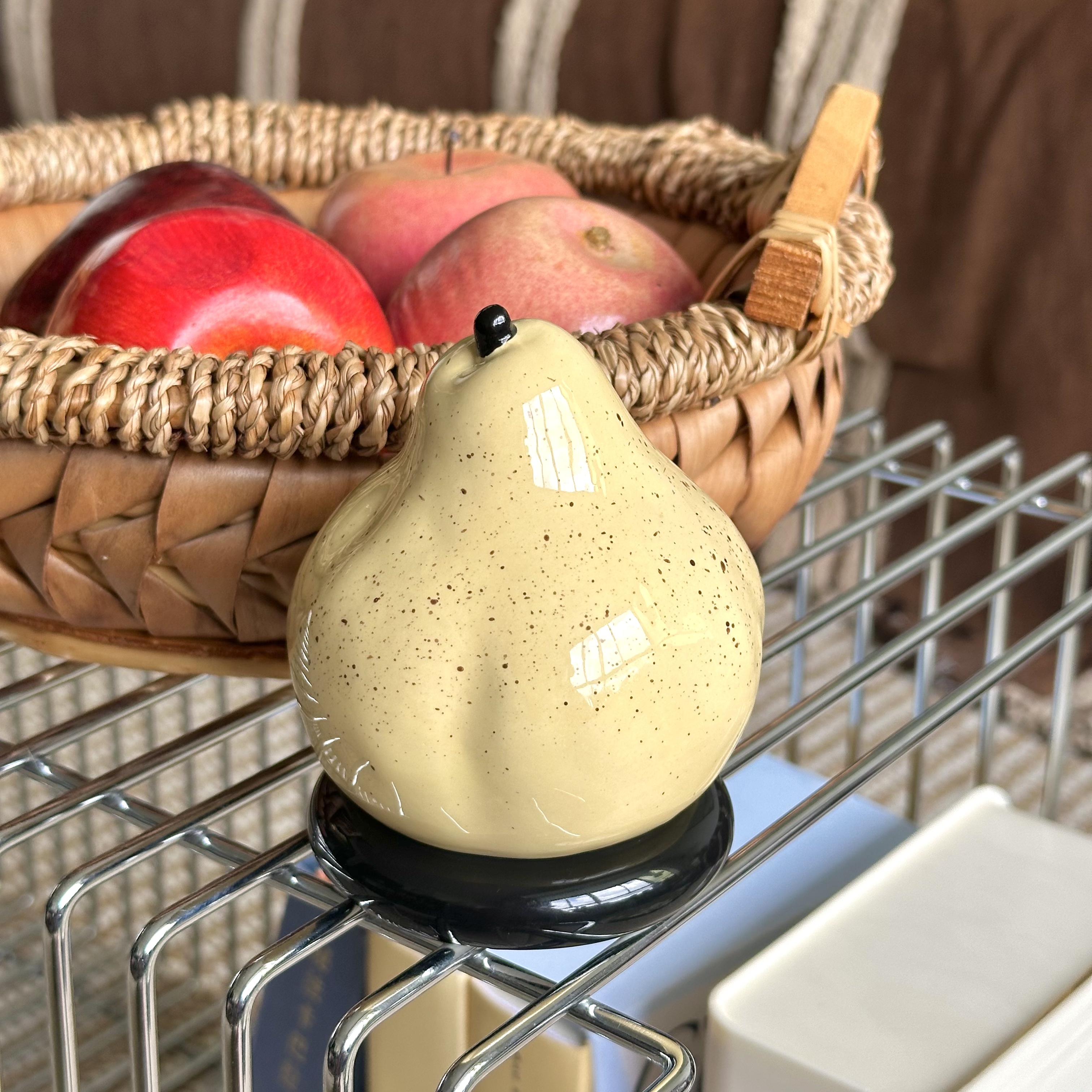 陶瓷鸭梨牙签筒创意客厅茶几牙签盒牙线盒棉签收纳罐家用桌面摆件