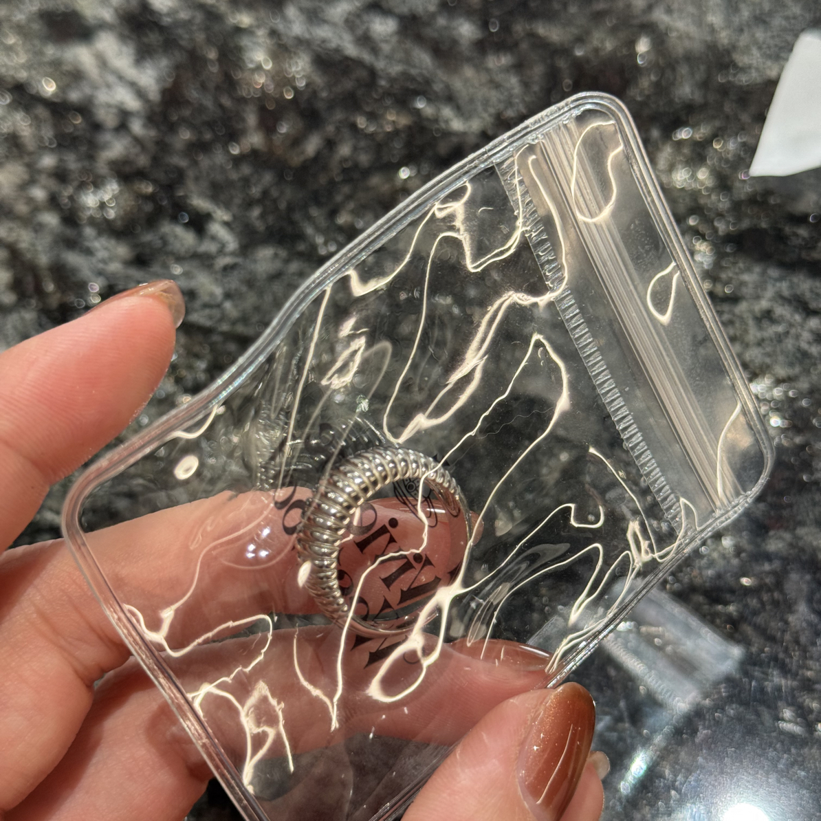 合金戒指 74号螺纹开口戒指