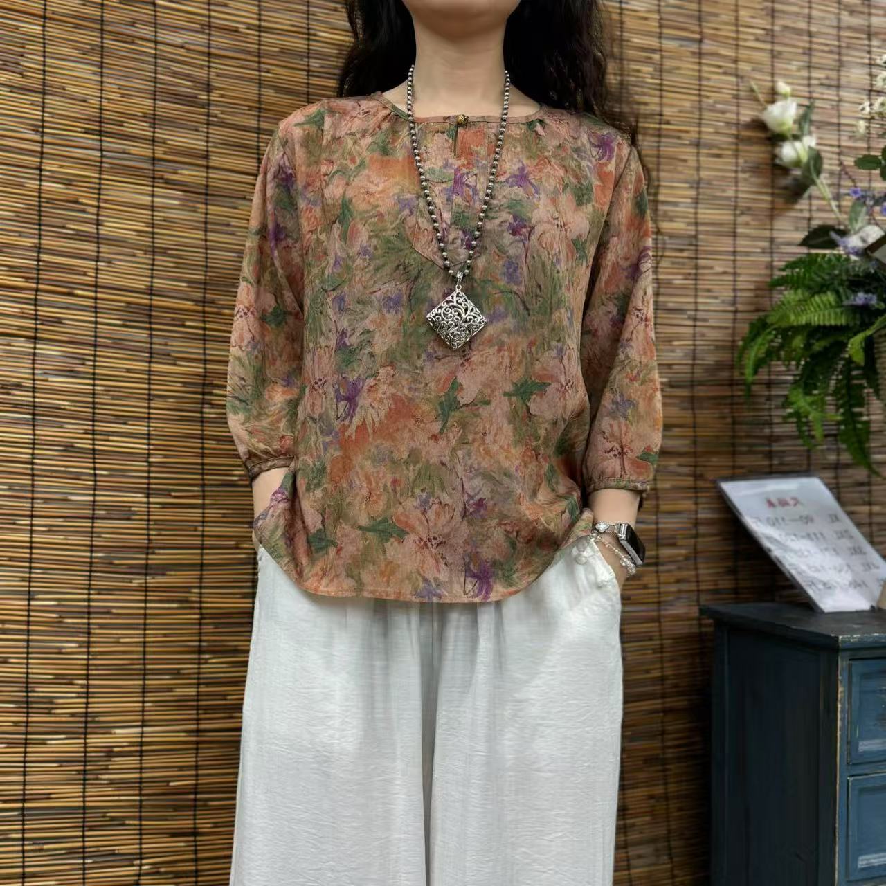 8254新款夏季洋气减龄显瘦T恤小衫QZ