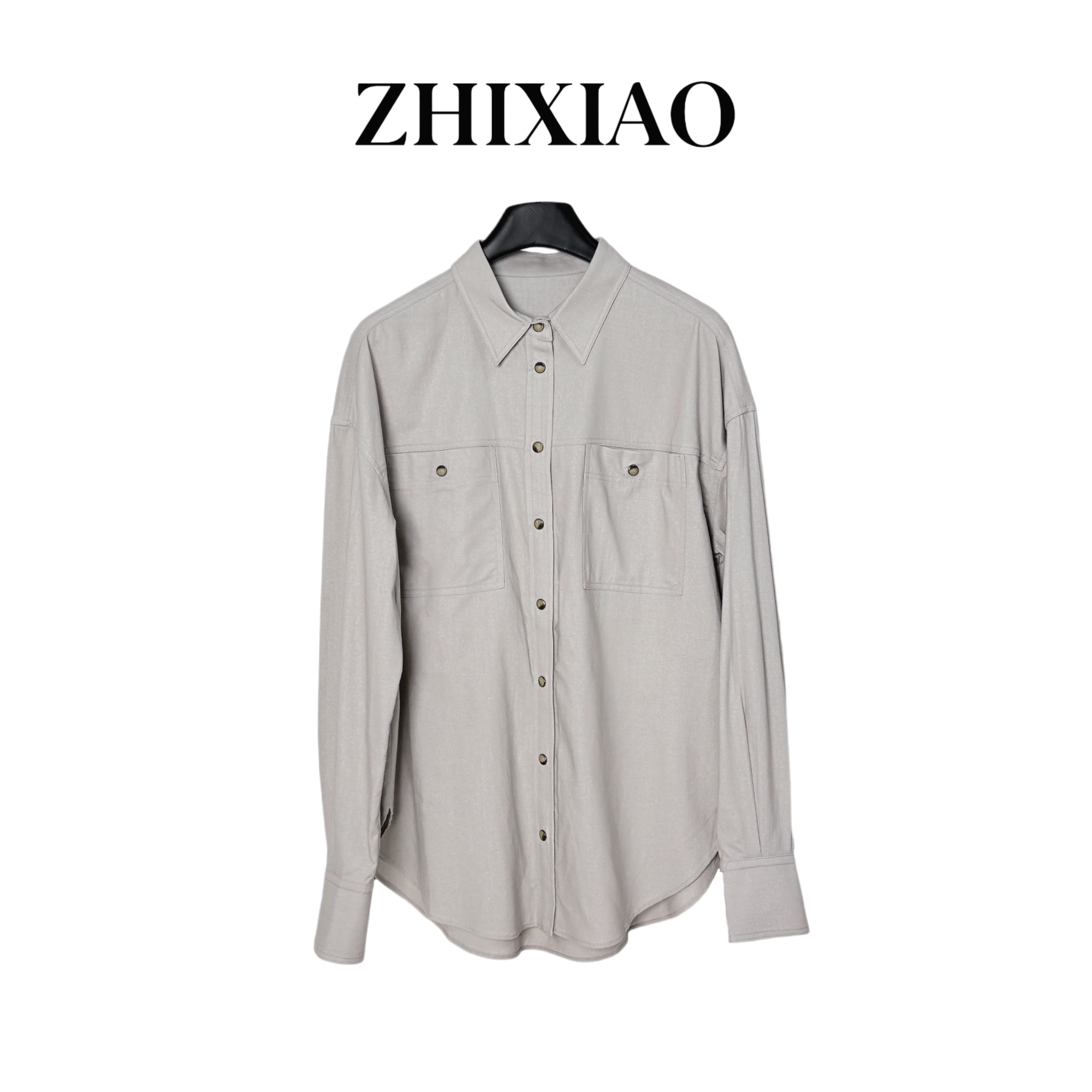 【ZHIXIAO】夏季新款：翻领长袖衬衣4041