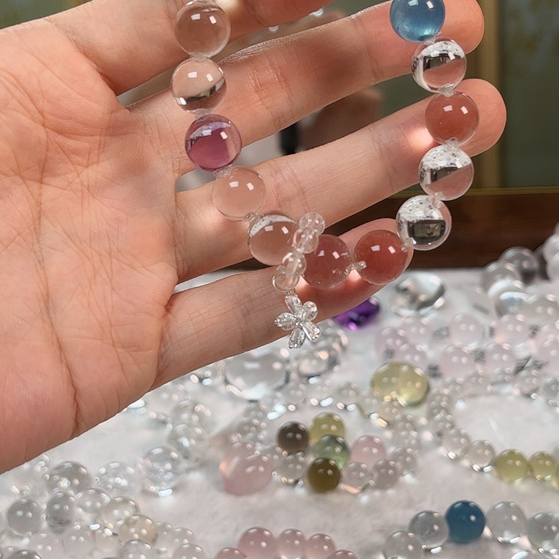水晶手串未镶嵌牛鼻孔手链