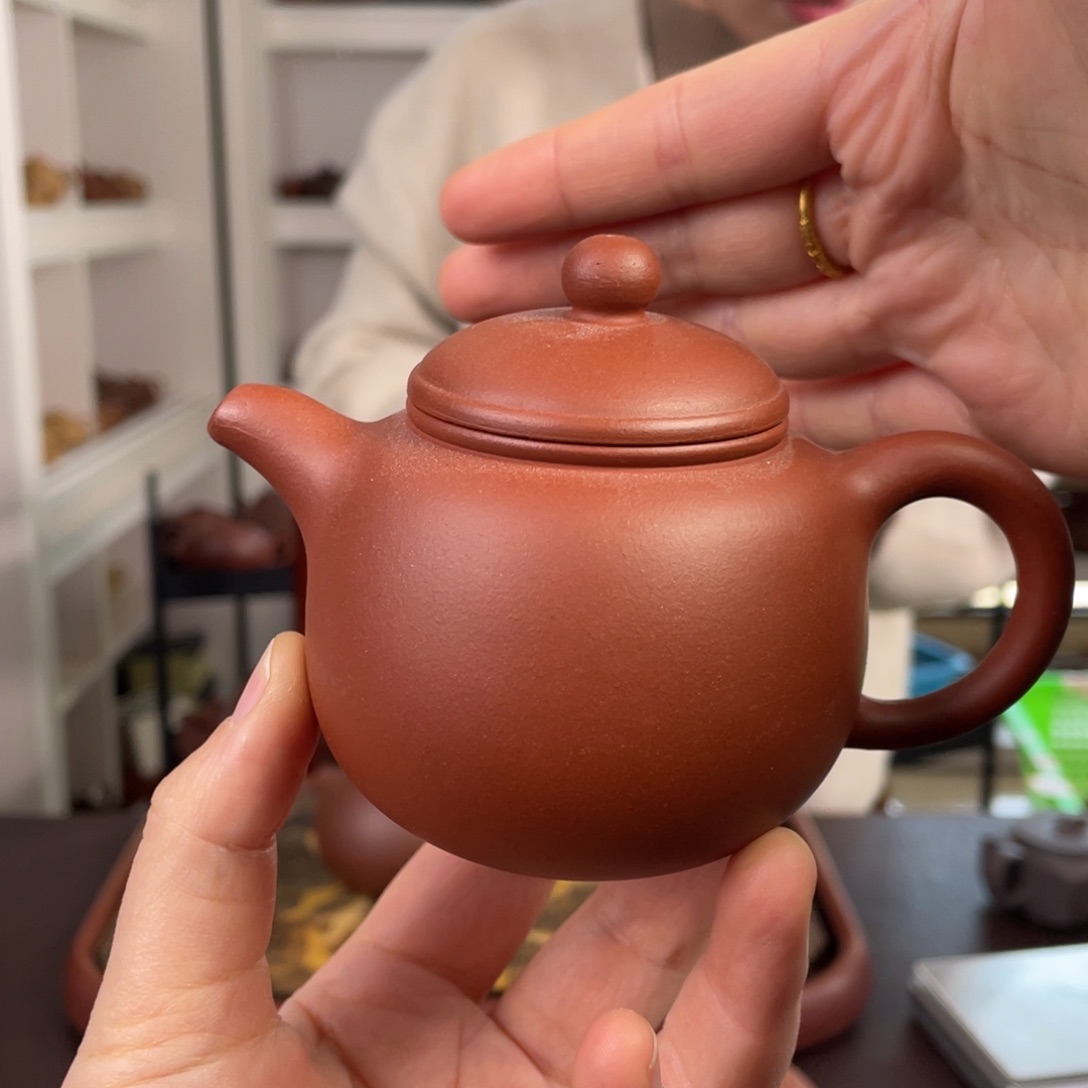 紫砂茶壶记*红清水袍尊180cc