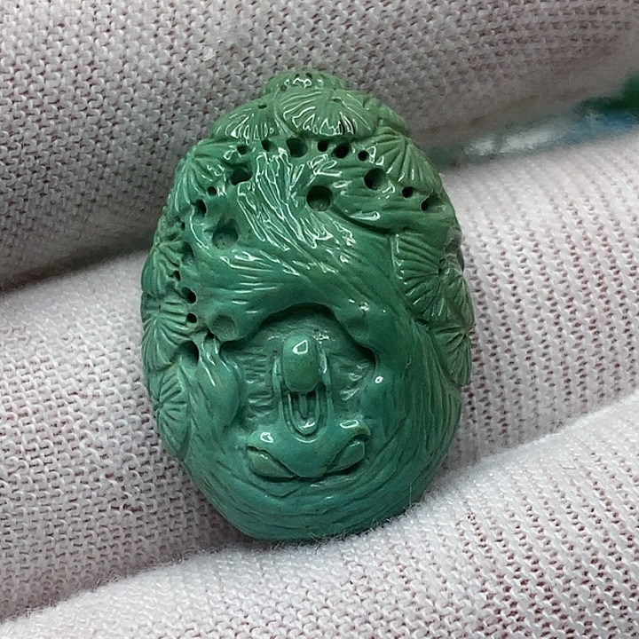 绿松石未镶嵌天然原矿 地大质检