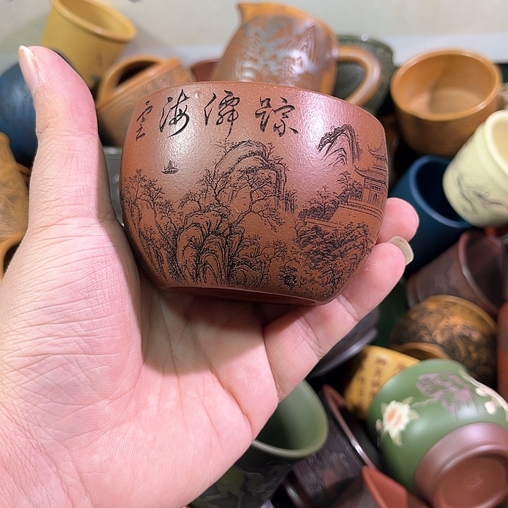 茶杯紫砂全手工紫砂主人杯